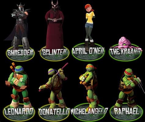 teenage mutant ninja turtles characters names
